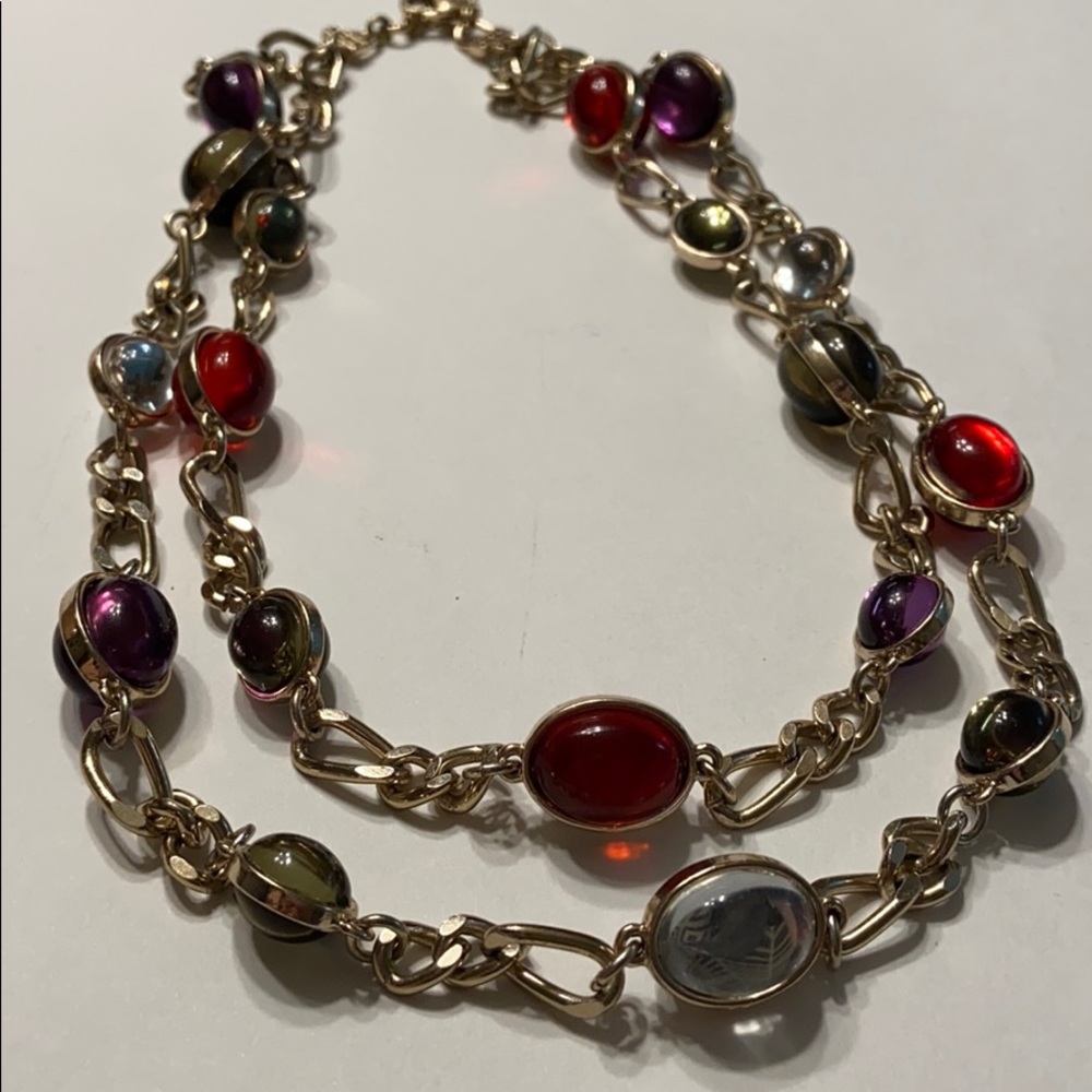 Free People Glass Marble Double Necklace